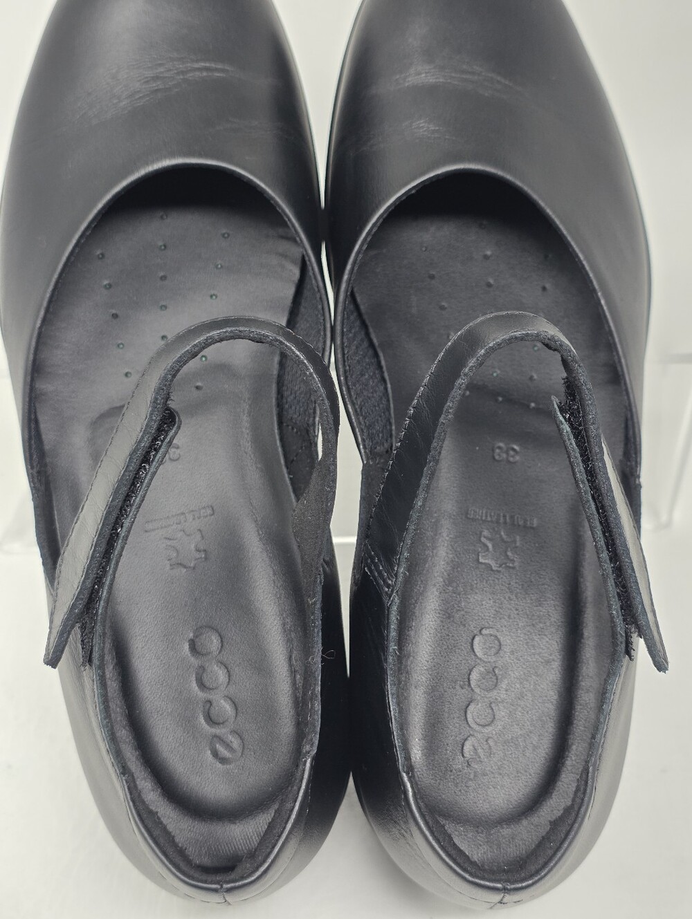 ECCO Womens Felicia Mary Jane Shoes EU 38 US 7-7.5 Black Leather Flats Pre-owned - Picture 10 of 12